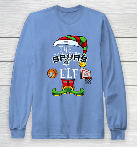 San Antonio Spurs Christmas ELF Funny NBA Long Sleeve T-Shirt 8