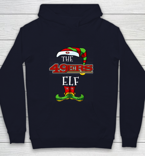 San Francisco 49ers Christmas ELF Funny NFL Youth Hoodie 2