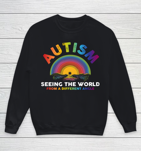 Autism Seeing The World Funny Autism Awareness (2) Youth Sweatshirt