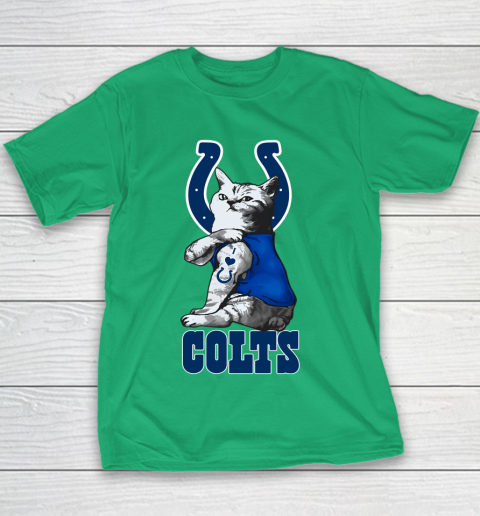 NFL Football My Cat Loves Indianapolis Colts Youth T-Shirt 3