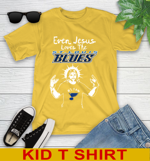 St.Louis Blues NHL Hockey Even Jesus Loves The Blues Shirt Youth T-Shirt 9
