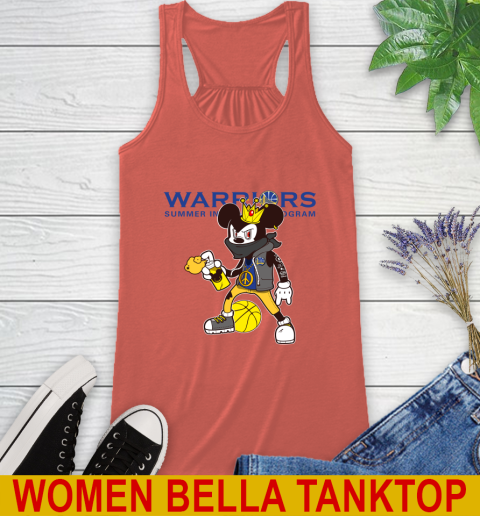 Golden State Warriors NBA Basketball Mickey Peace Sign Sports Racerback Tank 4