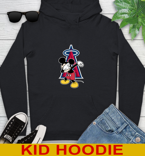 Los Angeles Angels MLB Baseball Dabbing Mickey Disney Sports Youth Hoodie 2