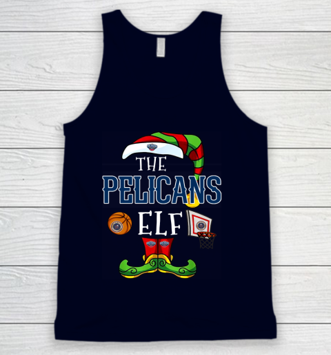 New Orleans Pelicans Christmas ELF Funny NBA Tank Top 2