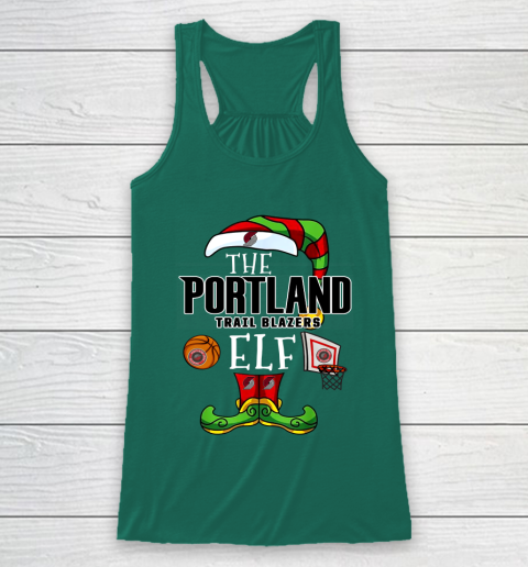 Portland Trail Blazers Christmas ELF Funny NBA Racerback Tank 5