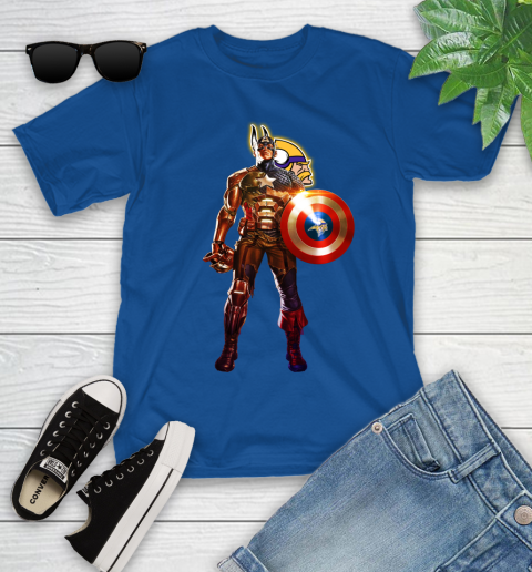 NFL Captain America Marvel Avengers Endgame Football Sports Minnesota Vikings Youth T-Shirt 9