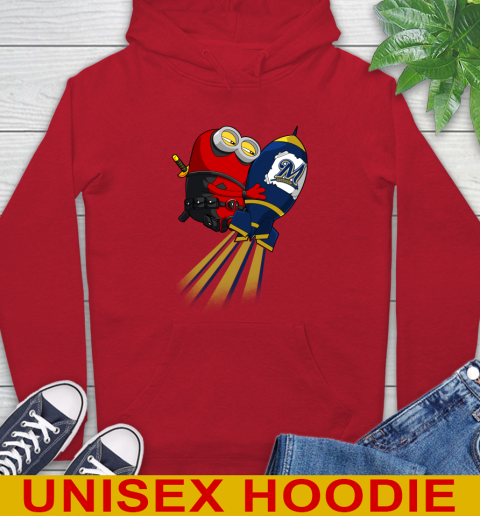 MLB Baseball Milwaukee Brewers Deadpool Minion Marvel Shirt Hoodie 10