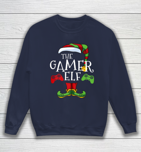 Gamer Elf Family Matching Christmas Funny Gaming Pajama Sweatshirt 2