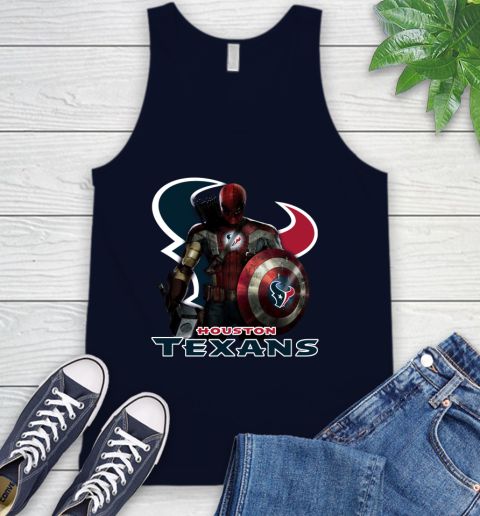 NFL Captain America Thor Spider Man Hawkeye Avengers Endgame Football Houston Texans Tank Top 3
