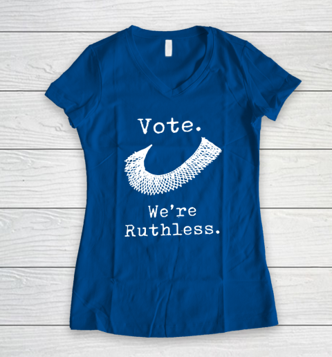 Women Vote We're Ruthless Women's V-Neck T-Shirt 5