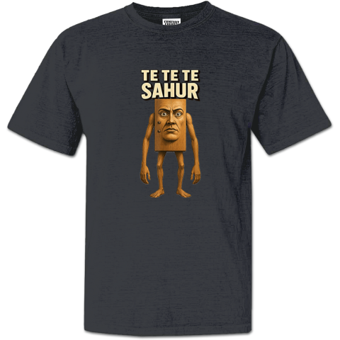 Te Te Te Sahur Italian Brainrot Meme Premium Dyed Heavyweight T-Shirt