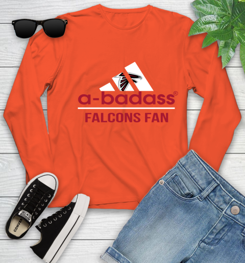 NFL A Badass Atlanta Falcons Fan Adidas Football Sports Youth Long Sleeve 3
