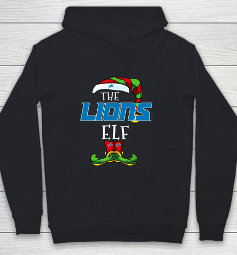 Detroit Lions Christmas ELF Funny NFL Youth Hoodie