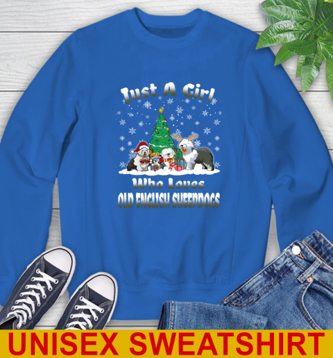 Christmas Just a girl who love old english sheepdogs dog pet lover 176