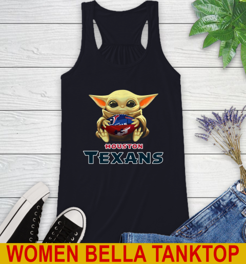 NFL Football Houston Texans Baby Yoda Star Wars Shirt Racerback Tank - Image 11