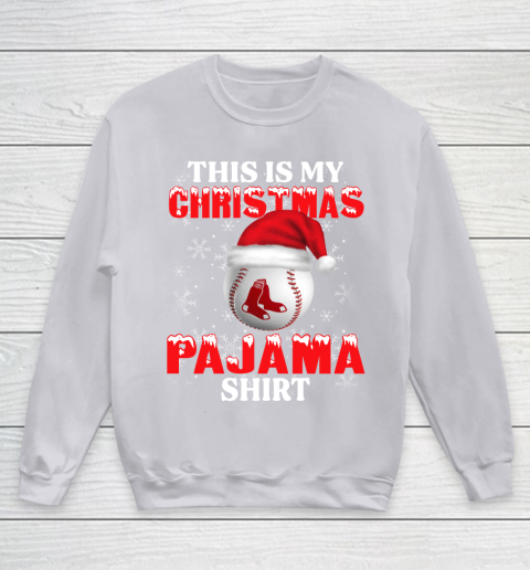 Boston Red Sox This Is My Christmas Pajama Shirt MLB Youth Sweatshirt 3