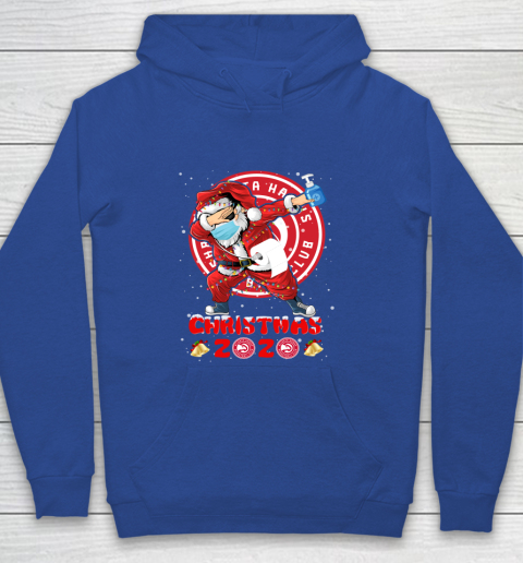Atlanta Hawks Funny Santa Claus Dabbing Christmas 2020 NBA Youth Hoodie 6