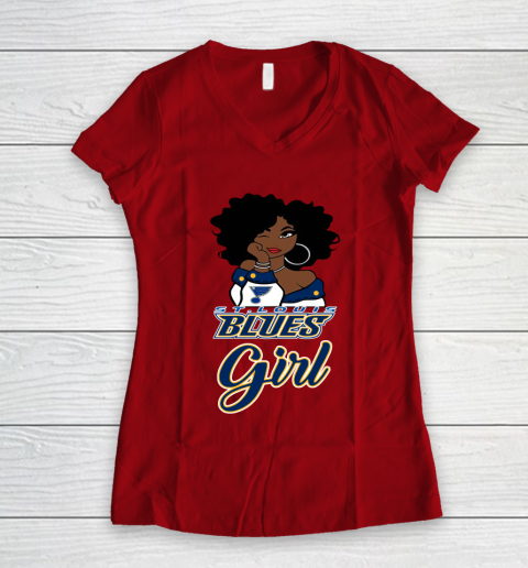 St.Louis Blues Girl NHL Women's V-Neck T-Shirt 10