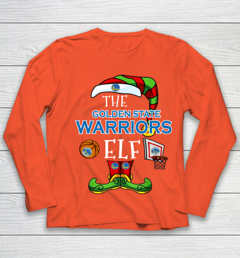 Golden State Warriors Christmas ELF Funny NBA Youth Long Sleeve 3
