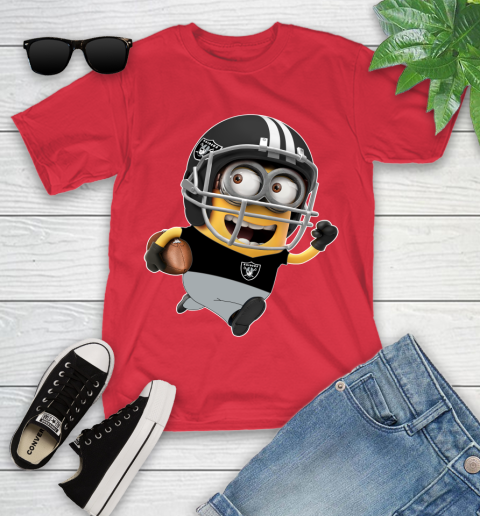NFL Oakland Raiders Minions Disney Football Sports Youth T-Shirt 10