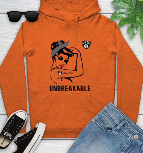 NBA Brooklyn Nets Girl Unbreakable Basketball Sports Youth Hoodie 3