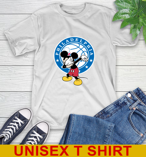 Philadelphia 76ers NBA Basketball Dabbing Mickey Disney Sports T-Shirt