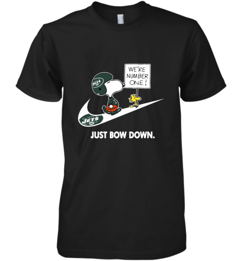 New York Jets Are Number One – Just Bow Down Snoopy Premium Men's T-Shirt