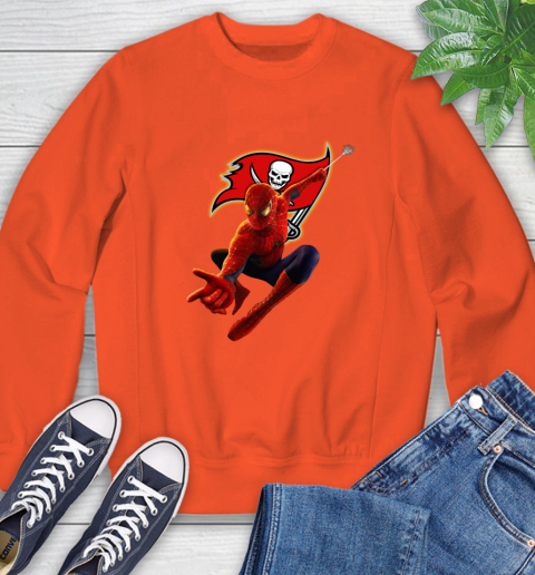 NFL Spider Man Avengers Endgame Football Tampa Bay Buccaneers Sweatshirt 4
