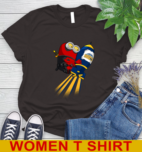 NBA Basketball Denver Nuggets Deadpool Minion Marvel Shirt Women's T-Shirt 9