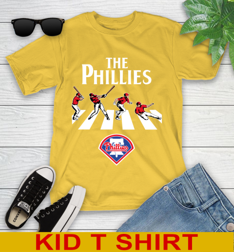 MLB Baseball Philadelphia Phillies The Beatles Rock Band Shirt Youth T-Shirt 9