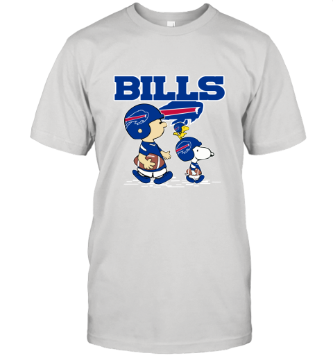 Buffalo Bills Let's Play Football Together Snoopy NFL Unisex Jersey Tee