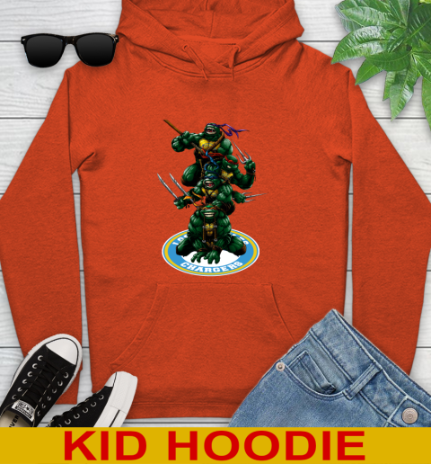 NFL Football Los Angeles Chargers Teenage Mutant Ninja Turtles Shirt Youth Hoodie 5