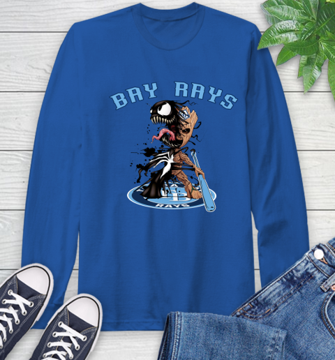 MLB Tampa Bay Rays Baseball Venom Groot Guardians Of The Galaxy Long Sleeve T-Shirt 9