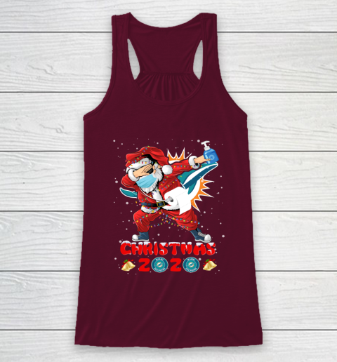 Miami Dolphins Funny Santa Claus Dabbing Christmas 2020 NFL Racerback Tank 2