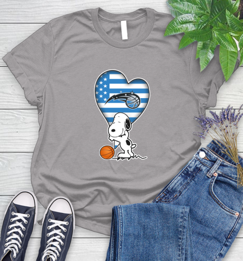 Orlando Magic NBA Basketball The Peanuts Movie Adorable Snoopy Women's T-Shirt 5