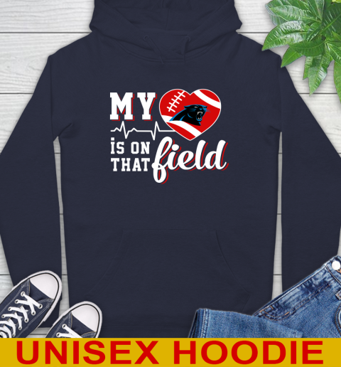 NFL My Heart Is On That Field Football Sports Carolina Panthers Hoodie 3
