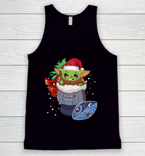 Tennessee Titans Christmas Baby Yoda Star Wars Funny Happy NFL Tank Top