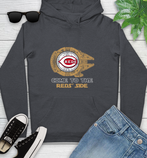 MLB Come To The Cincinnati Reds Side Star Wars Baseball Sports Youth Hoodie 10