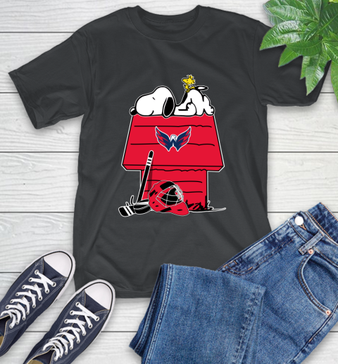 Washington Capitals NHL Hockey Snoopy Woodstock The Peanuts Movie T-Shirt 2