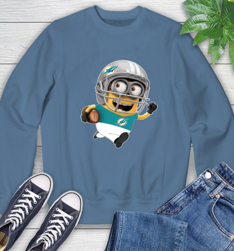 NFL Miami Dolphins Minions Disney Football Sports Sweatshirt 7