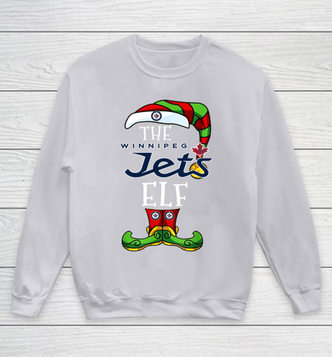 Winnipeg Jets Christmas ELF Funny NHL Youth Sweatshirt 3