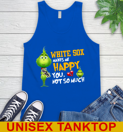 MLB Chicago White Sox Makes Me Happy You Not So Much Grinch Baseball Sports Tank Top 4