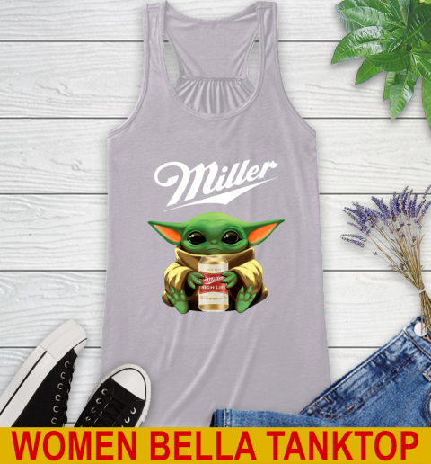 Star Wars Baby Yoda Hugs Miller High Life Beer Shirt 41