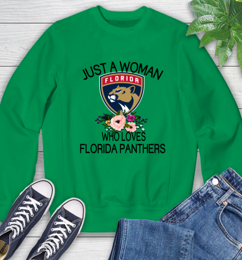 NHL Just A Woman Who Loves Florida Panthers Hockey Sports Sweatshirt 4