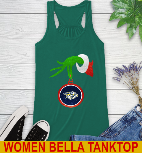 Nashville Predators Grinch Merry Christmas NHL Hockey Racerback Tank 7
