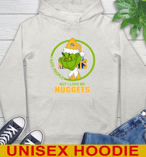 Denver Nuggets NBA Christmas Grinch I Hate People But I Love My Favorite Basketball Team Hoodie 12