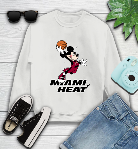 NBA Basketball Miami Heat Cheerful Mickey Mouse Shirt Sweatshirt 5