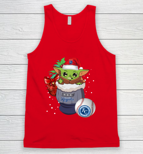 Kansas City Royals Christmas Baby Yoda Star Wars Funny Happy MLB Tank Top 6