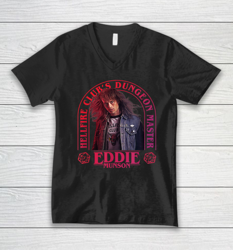 Stranger Things 4 Eddie Munson Hellfire Club Dungeon Master V-Neck T-Shirt