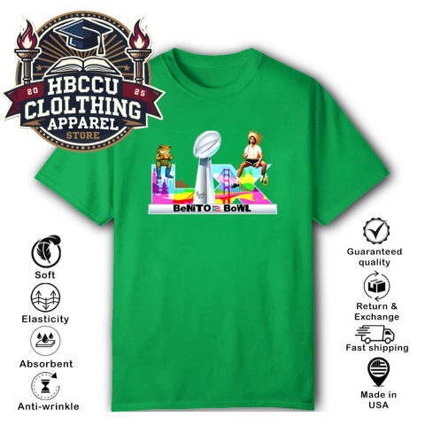 Benito Bowl Bad Bunny T-Shirt zutu benito bowl bad bunny classic t shirt 2 front irish green HBCU Clothing Apparel